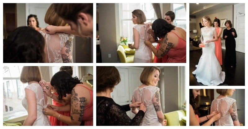 Bride gets ready for her big day.